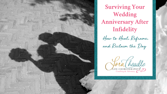 Shadow of bride and groom